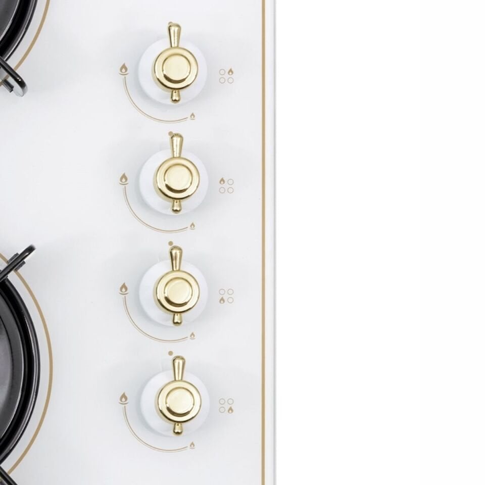 Vestel AO-6104 YRB Beyaz Cam Ankastre Ocak