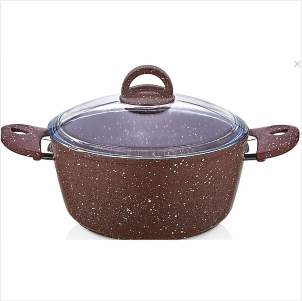 Safınox 20 Cm Granit Derin Tencere-Kahve