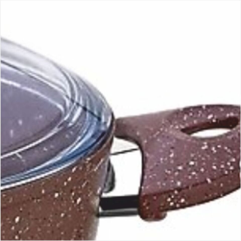 Safınox 20 Cm Granit Derin Tencere-Kahve