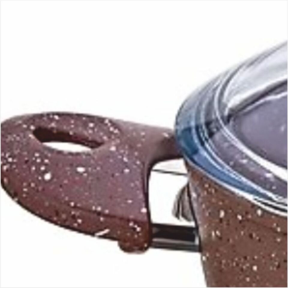 Safınox 20 Cm Granit Derin Tencere-Kahve