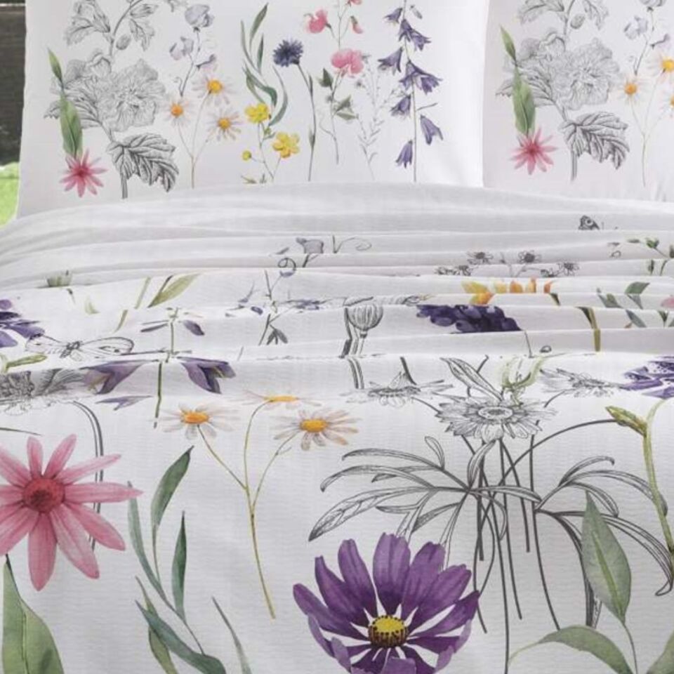 Taç Beauty %100 Pamuk Tek Kişilik Pike Takımı Lila