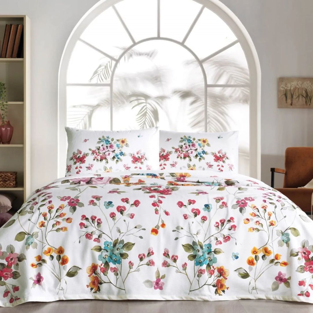 Taç Edolie Tek Kişilik Pike Takımı Pembe