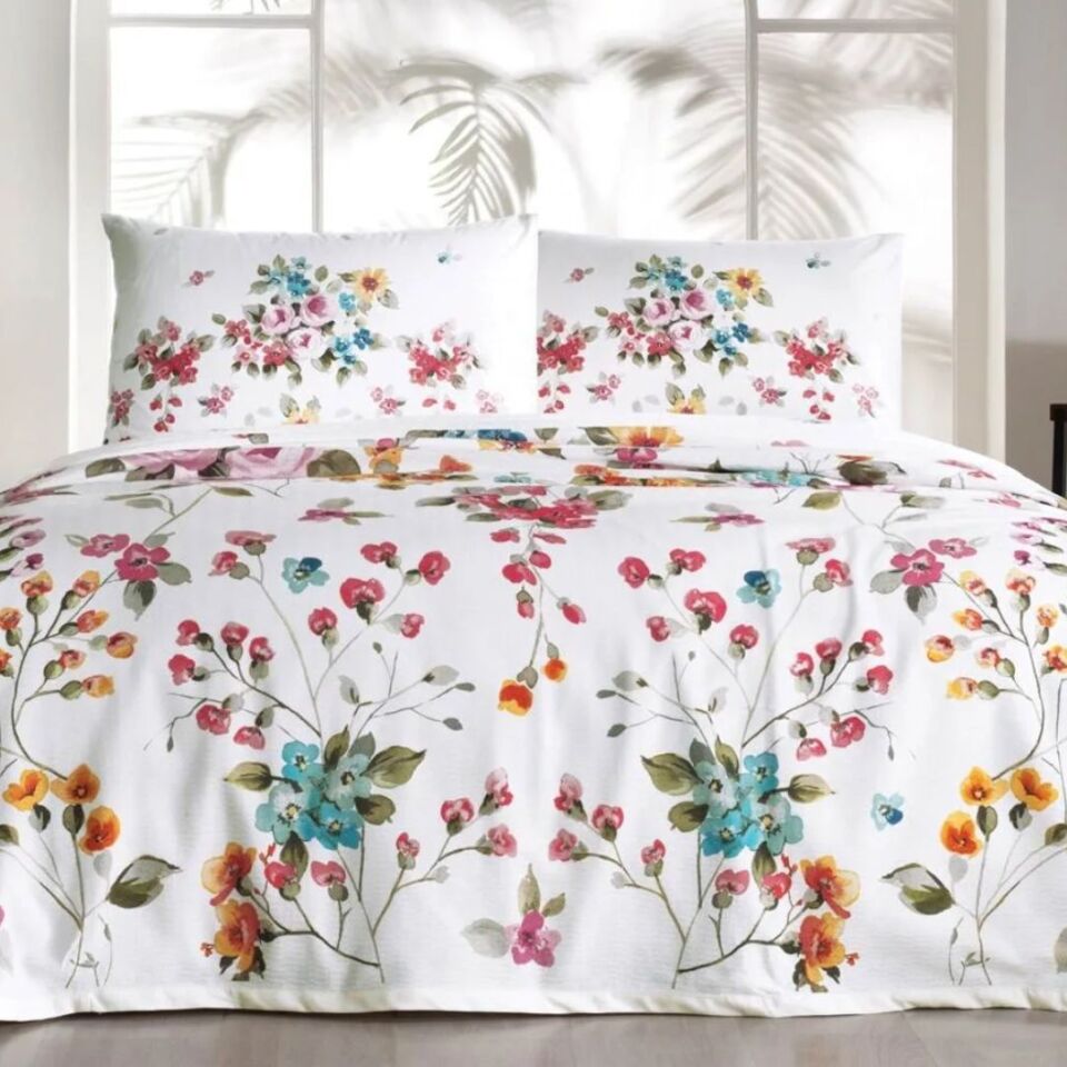 Taç Edolie Tek Kişilik Pike Takımı Pembe