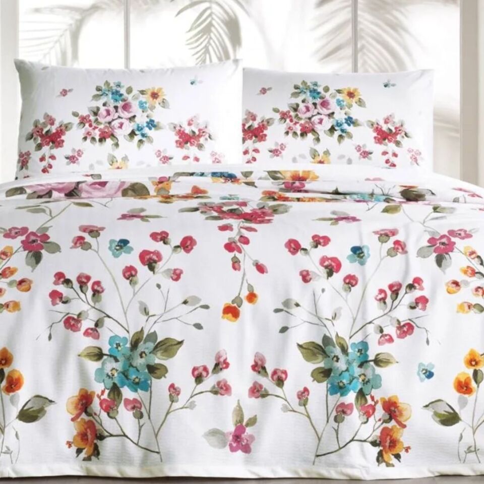 Taç Edolie Tek Kişilik Pike Takımı Pembe