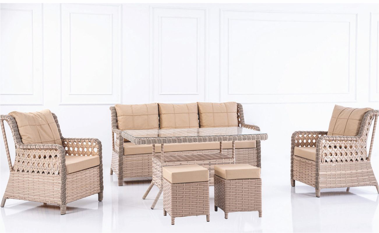 MY HOME DİMAZE RATTAN BAHÇE SETİ KAHVE