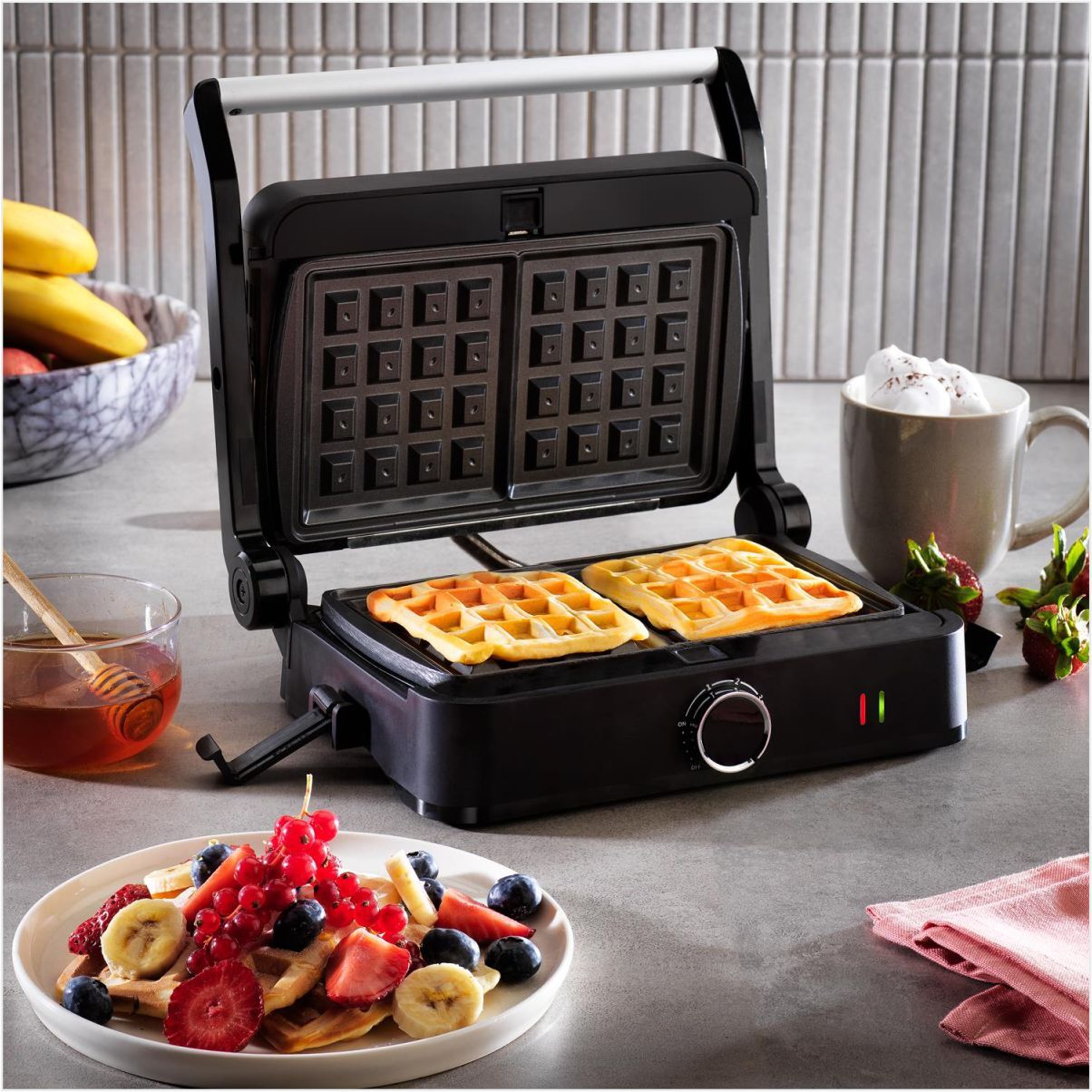 SCHAFER TRİO CHEF TOST VE WAFFLE MAKİNESİ-SİYAH