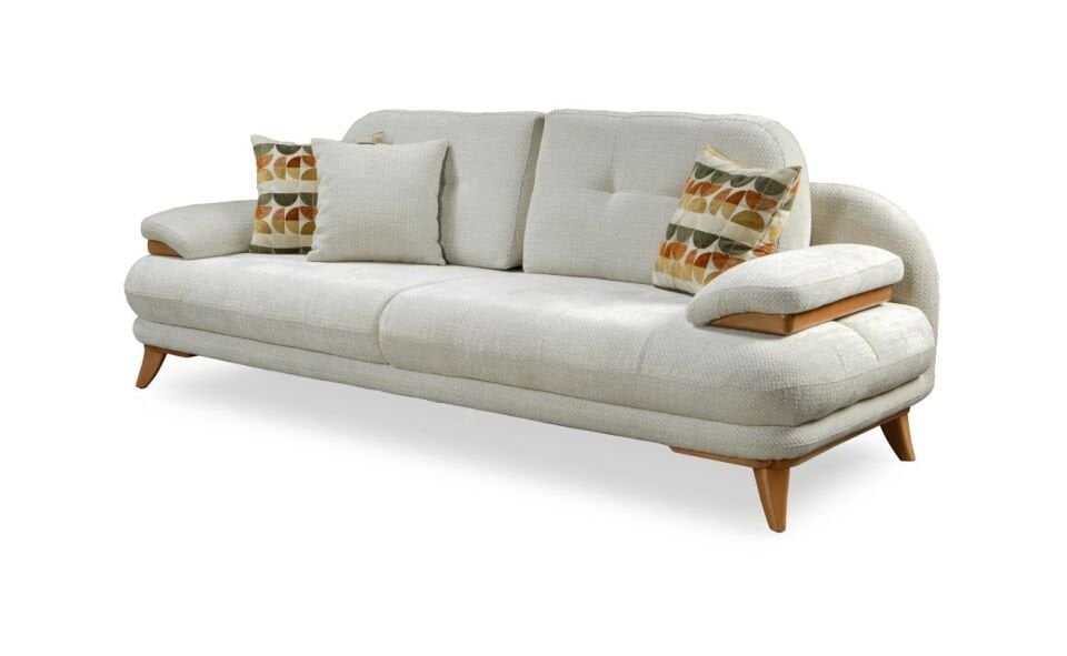 Lavinya Damla Koltuk Takımı 3+1+1 Krem/3 Lü Kremit