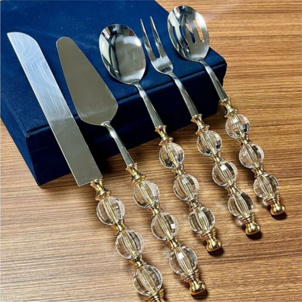 Rekabet Eym 062 Rustik 5 Parça Servis Seti Altın