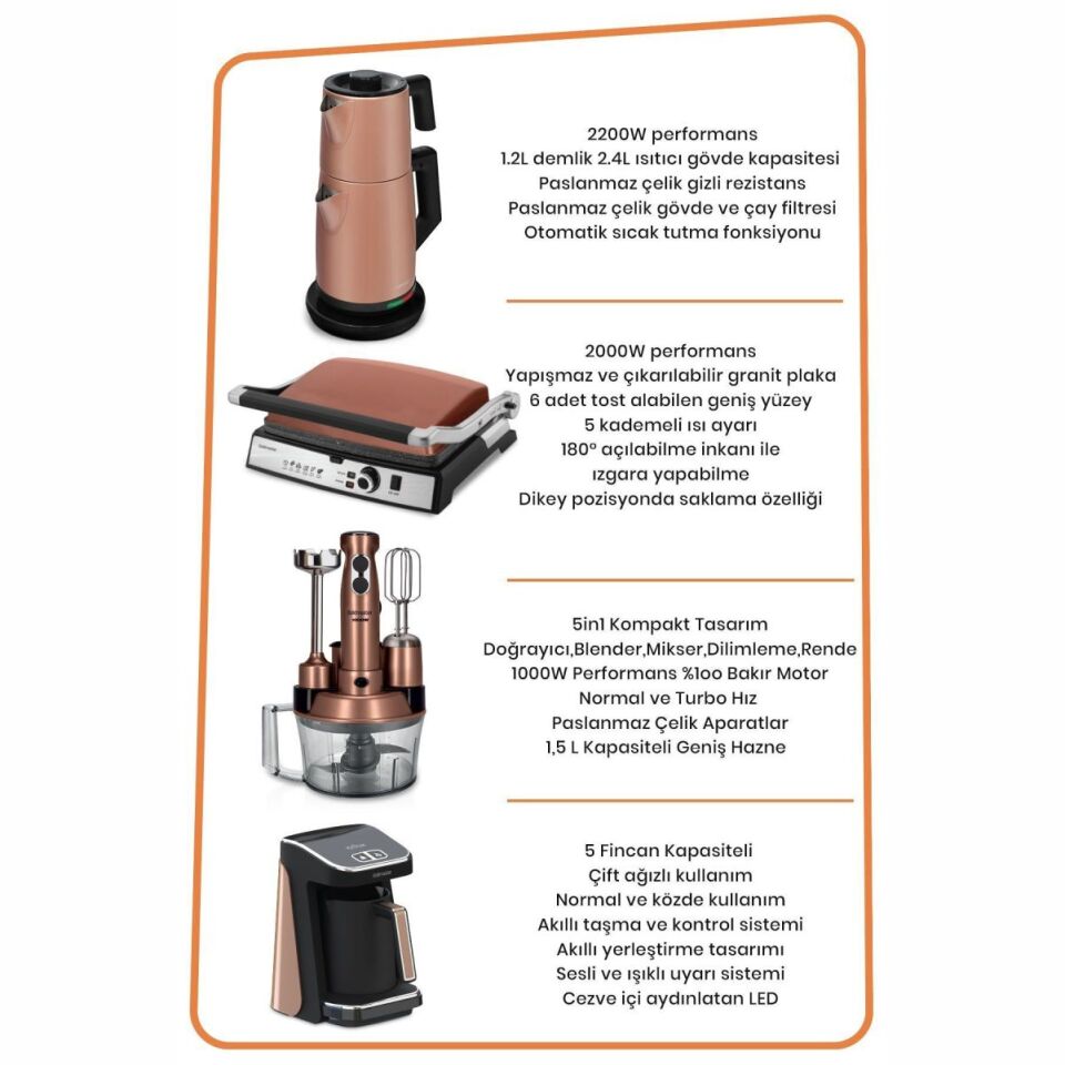 Goldmaster BY-5714G Goldmaster Platinium Gold 24 Parça Elektrikli Çeyiz Paketi