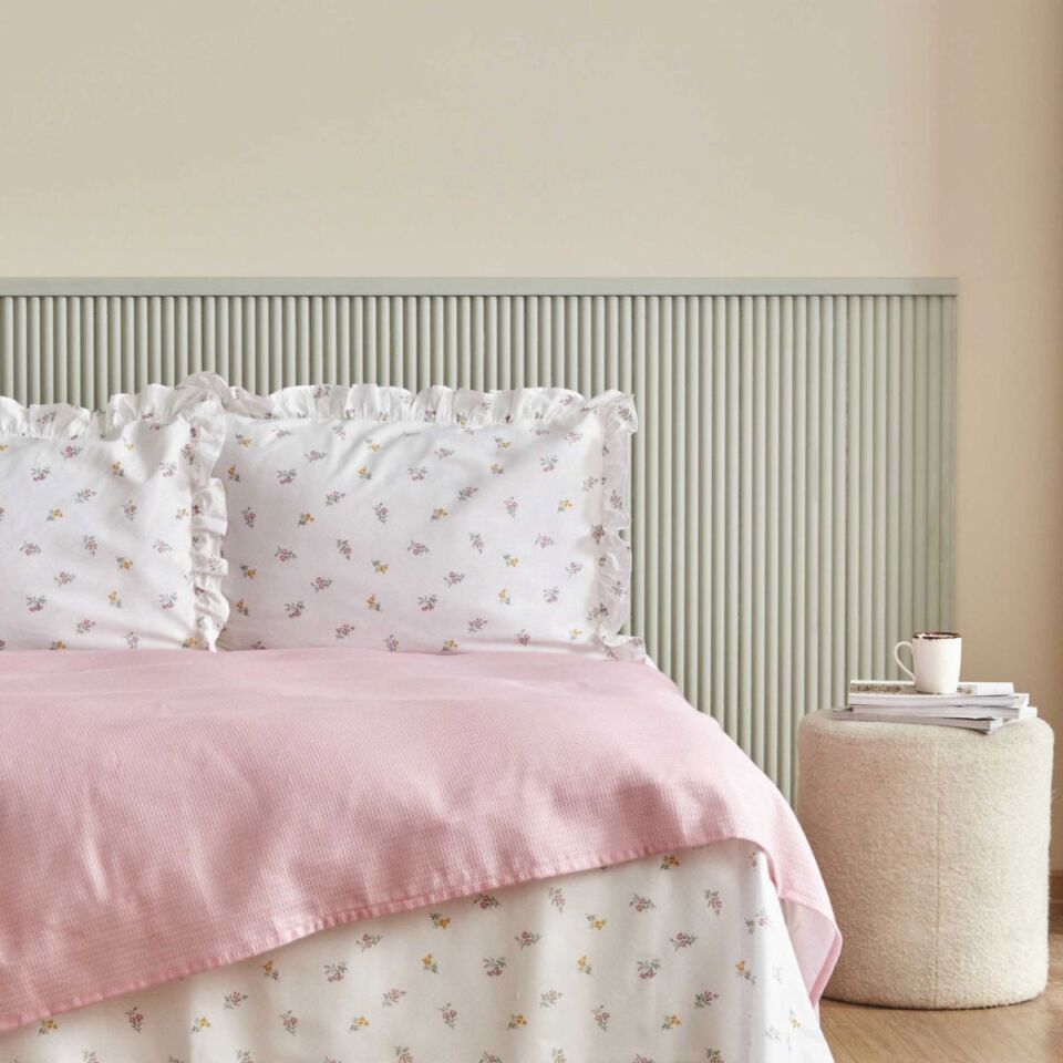 Karaca Lıdya Pudra %100 Pamuk Çıft Kişilik Pıke Takımı