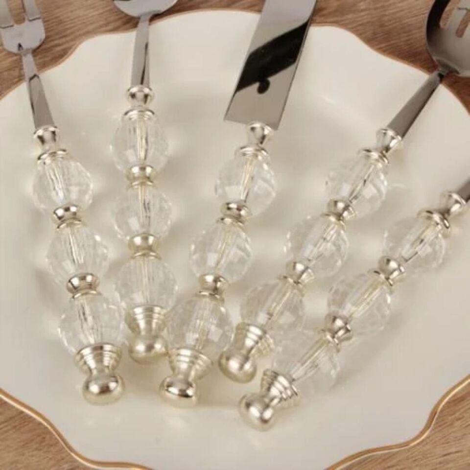 Rekabet Eym 063 Rustik 5 Parça Servis Seti Gümüş