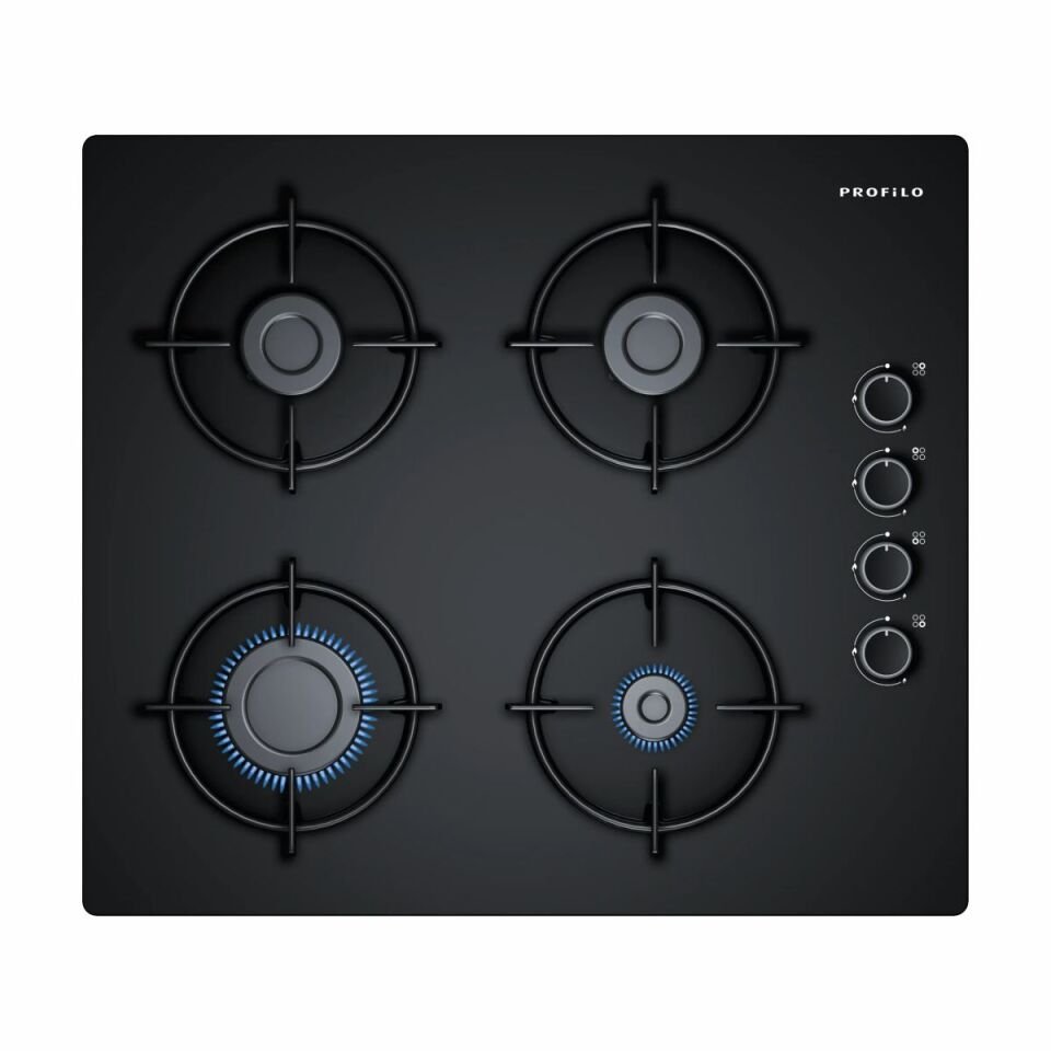 Profilo OO36P6O10D Siyah Cam Ankastre Ocak