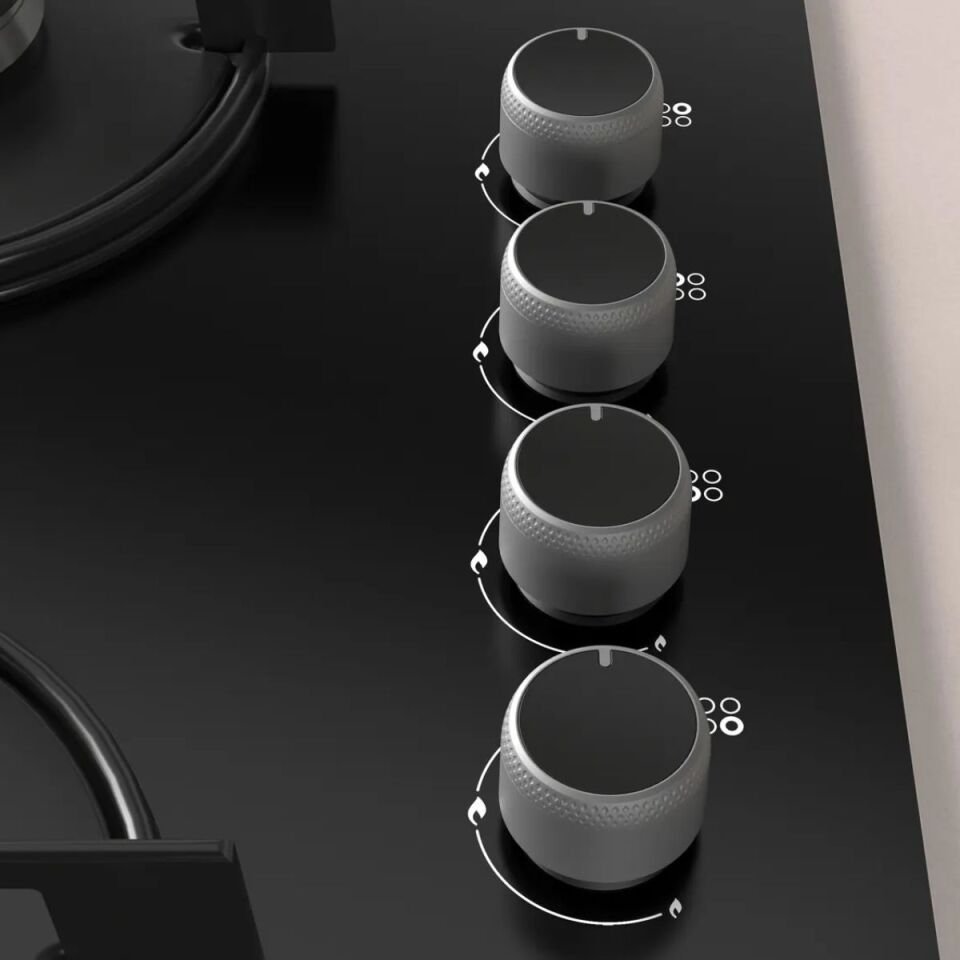 Profilo OO36P6O10D Siyah Cam Ankastre Ocak