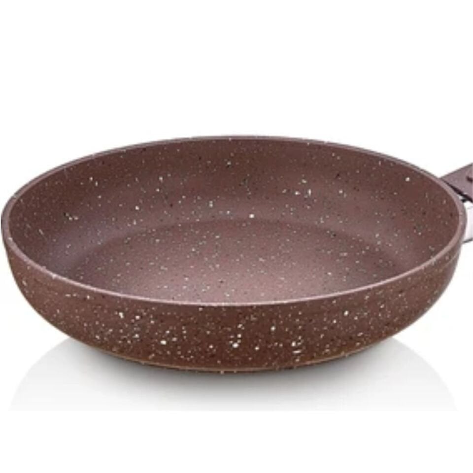 Safınox 24 Cm Tek Kulp Granit Tava-Kahve