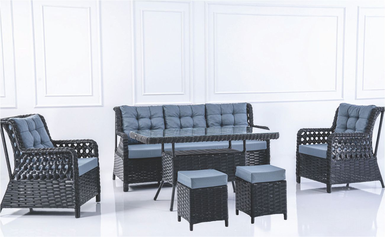 MY HOME DİMAZE RATTAN BAHÇE SETİ GRI