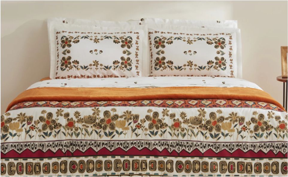 Karaca Home Runa %100 Pamuk Çift Kişilik Nevresim Takımı Battaniye