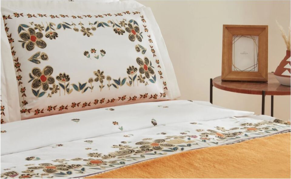 Karaca Home Runa %100 Pamuk Çift Kişilik Nevresim Takımı Battaniye