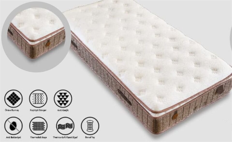 TOMA ELİPS 100X200 YATAK KAHVE