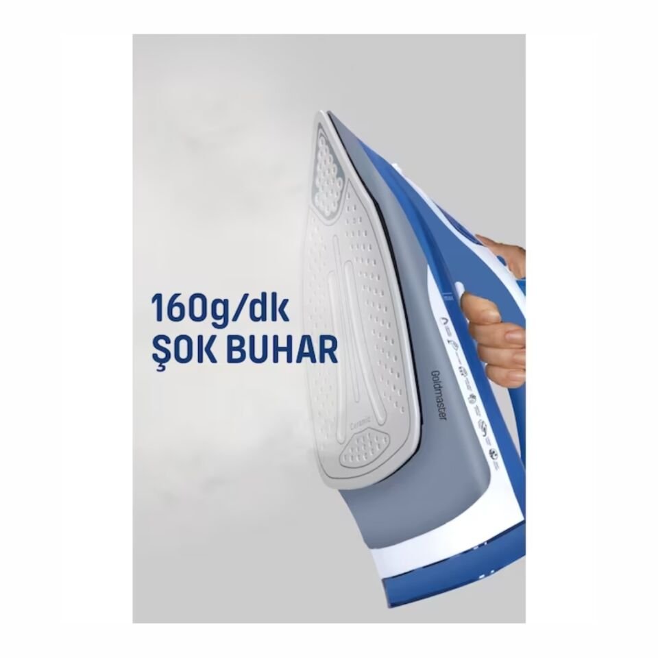 Goldmaster GM-7613M Maxipress Mavi 2200 W Buharlı Ütü