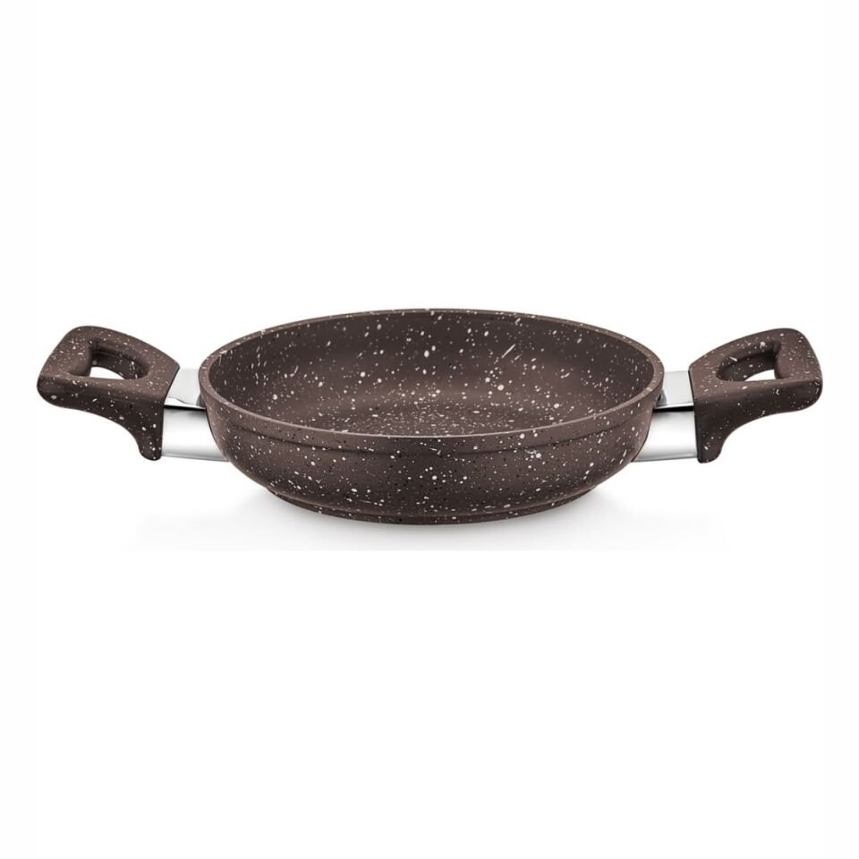 Safınox 41 Cm Granit Çift Kulp Tava-Kahve