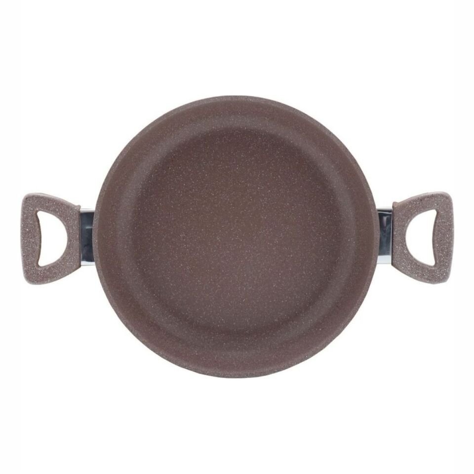 Safınox 41 Cm Granit Çift Kulp Tava-Kahve