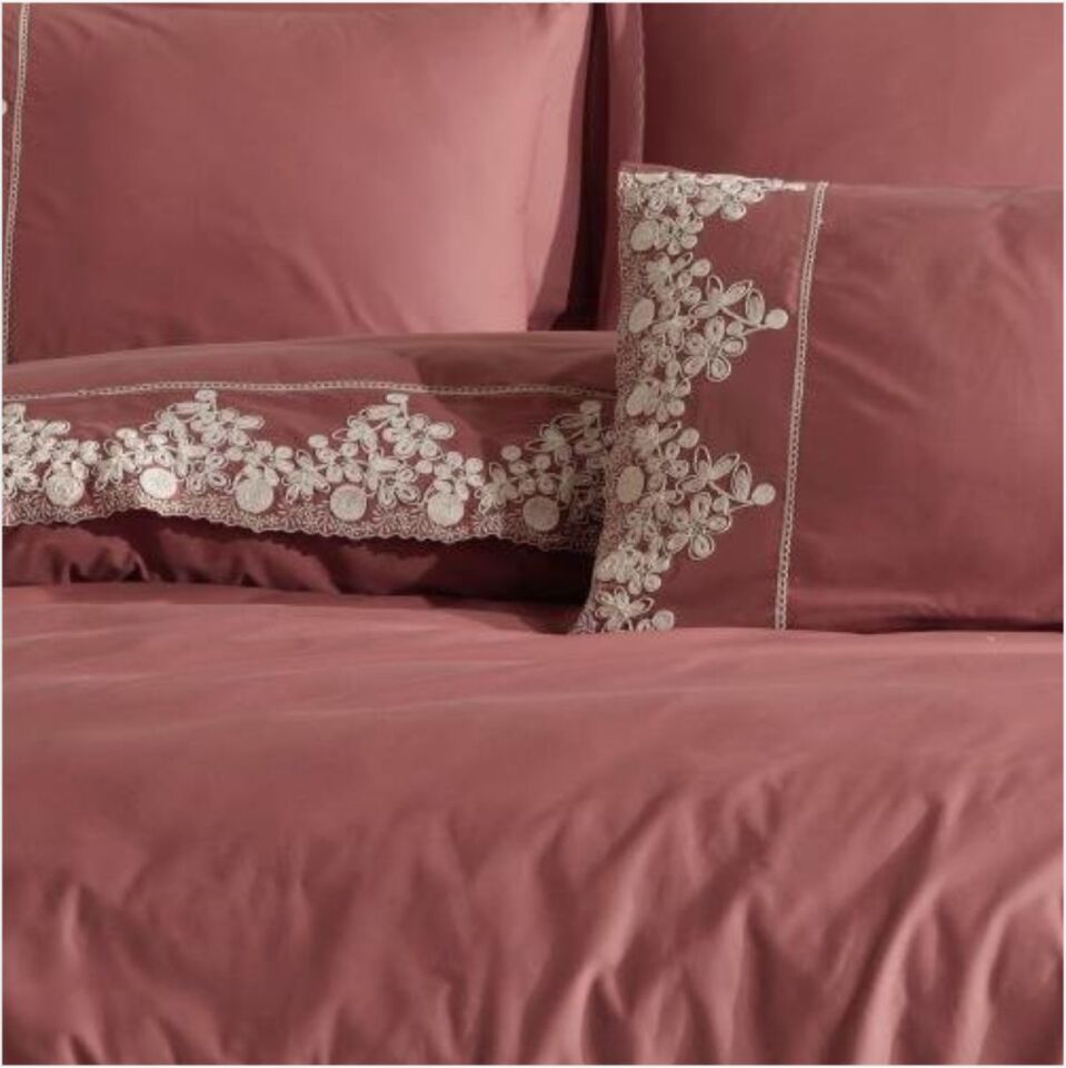 Aran Clasy Ranforce %100 Pamuk Butik Çift Kişilik Uyku Seti Osela V3 Kiremit