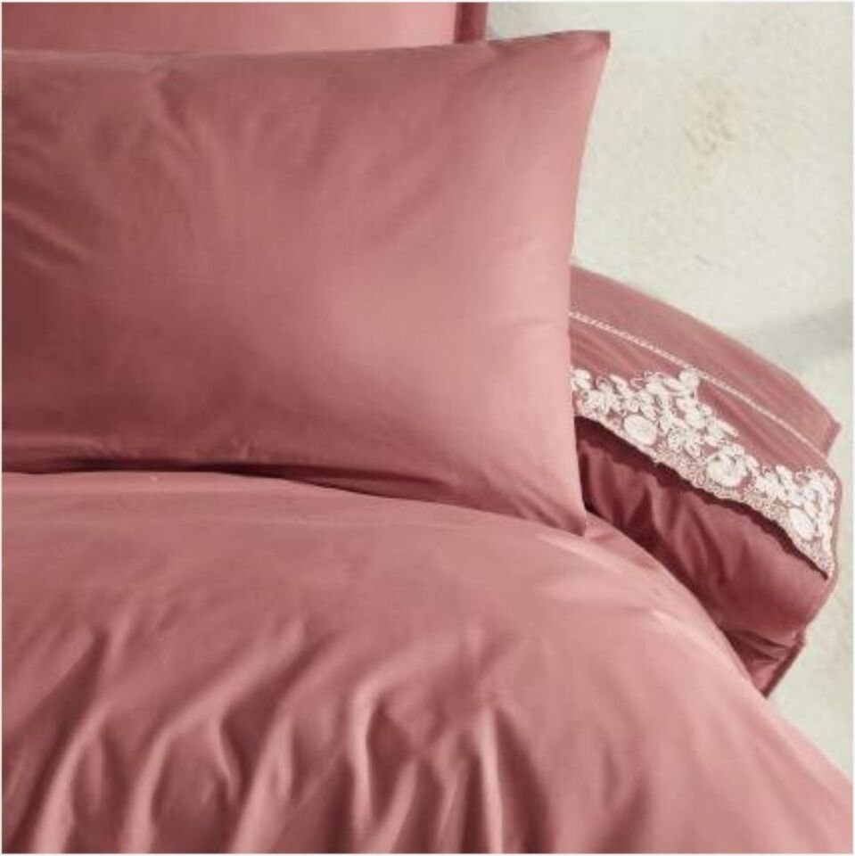 Aran Clasy Ranforce %100 Pamuk Butik Çift Kişilik Uyku Seti Osela V3 Kiremit