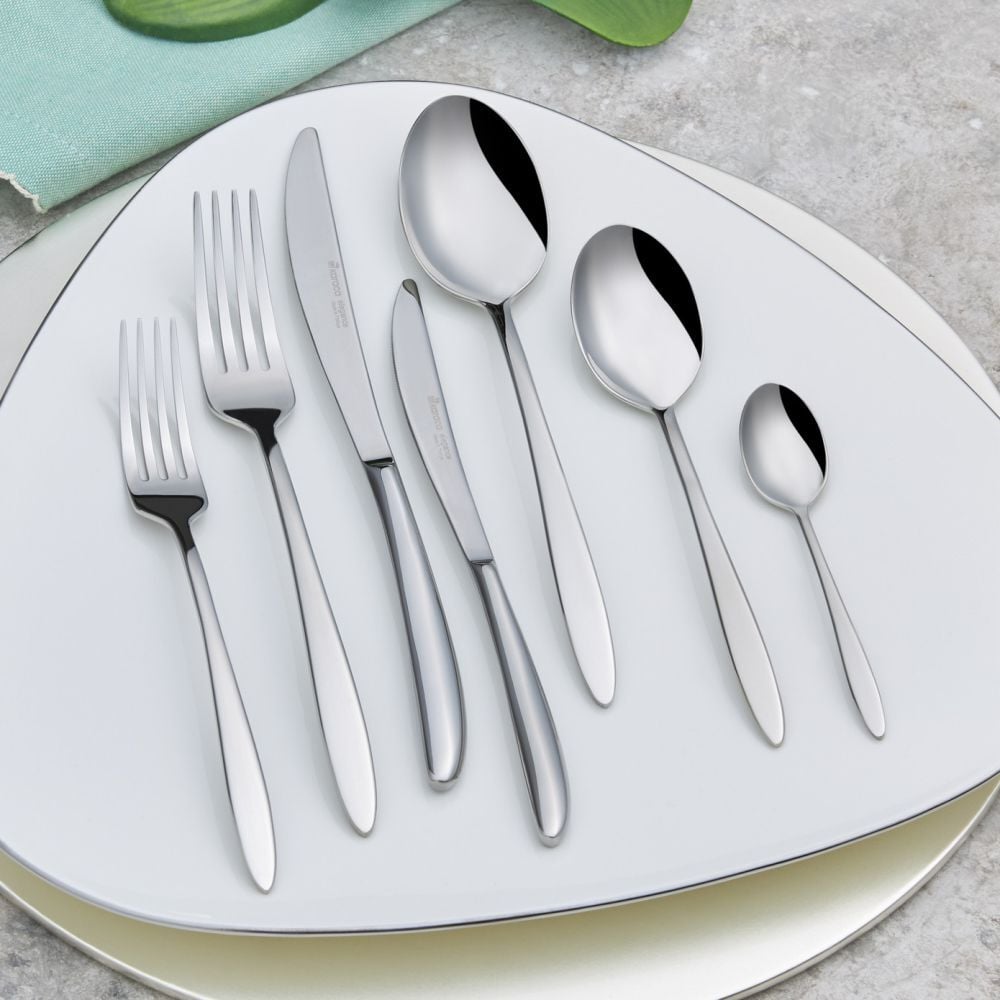 Karaca 316 Elegance Athena Platin 12 Kişilik 84 Parça Çatal Kaşık Bıçak Takımı