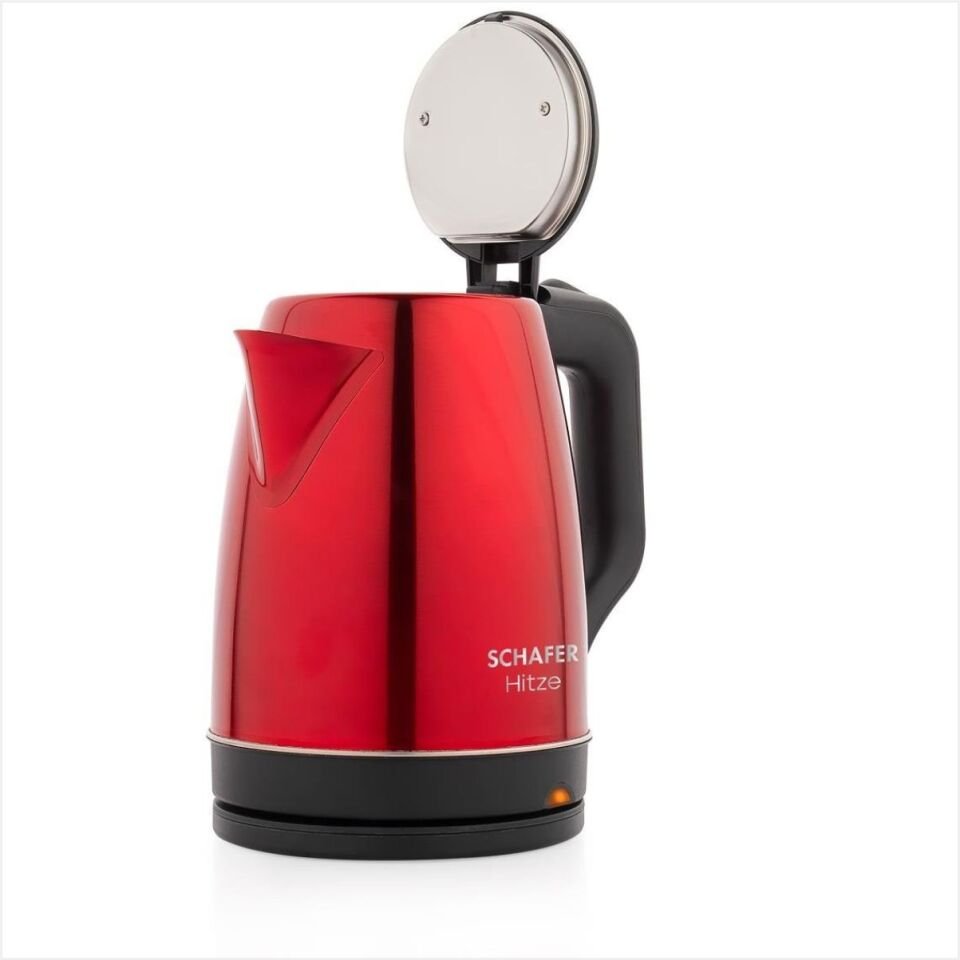 Schafer Hitze Paslanmaz Çelik Su Isıtıcı (Kettle)-Kırmızı