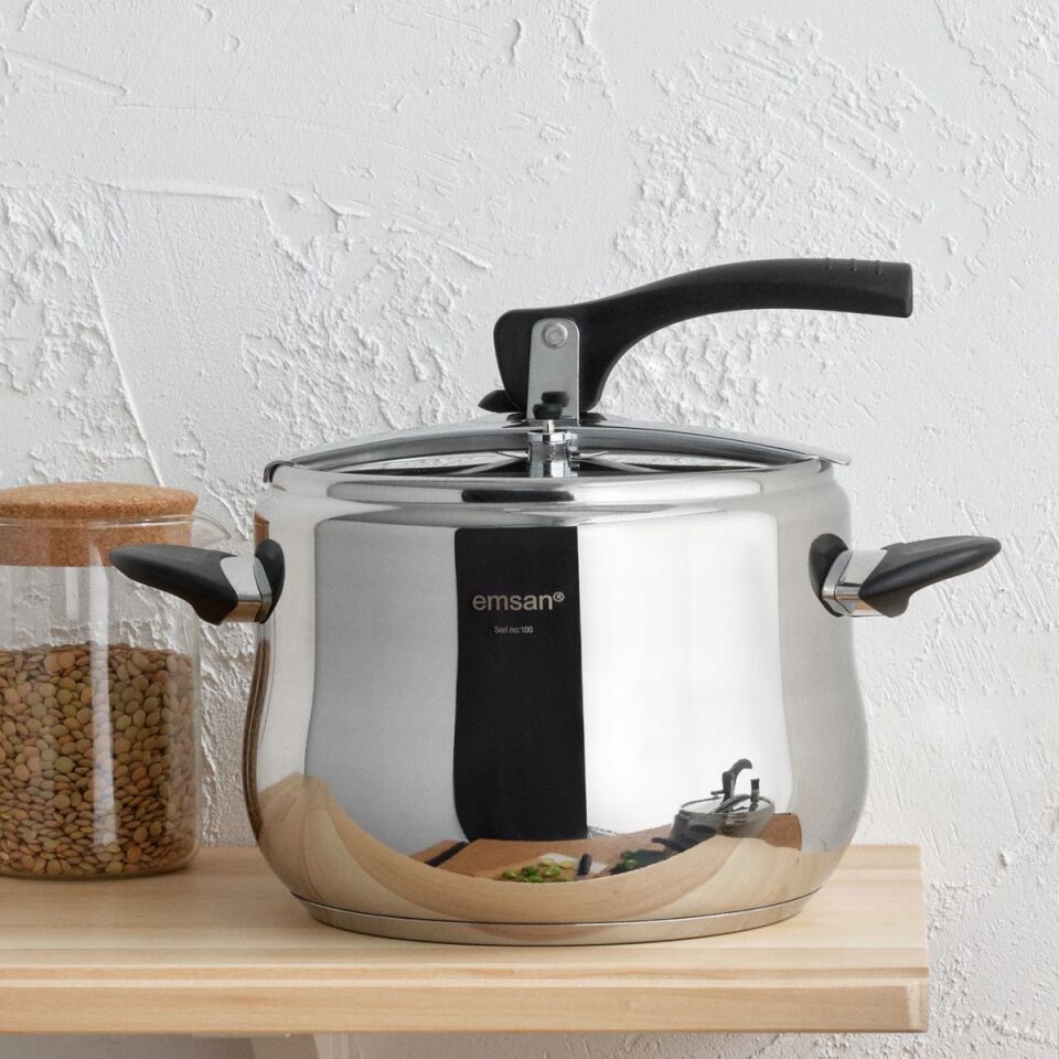 Emsan Burcu Paslanmaz Çelik Düdüklü Tencere 8 Lt
