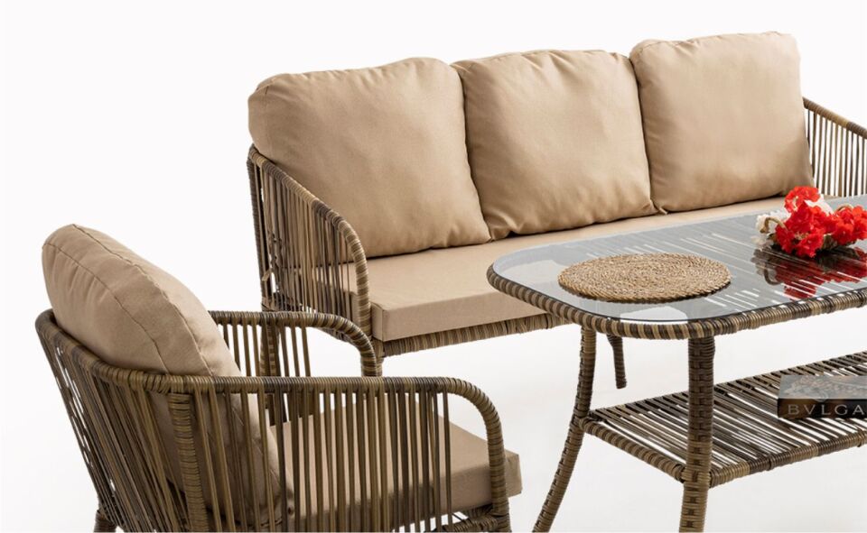 Artemis (3+1+1 Sehpa) Takım Açık Kahve