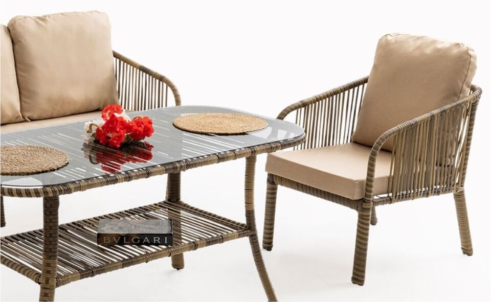 Artemis (3+1+1 Sehpa) Takım Açık Kahve