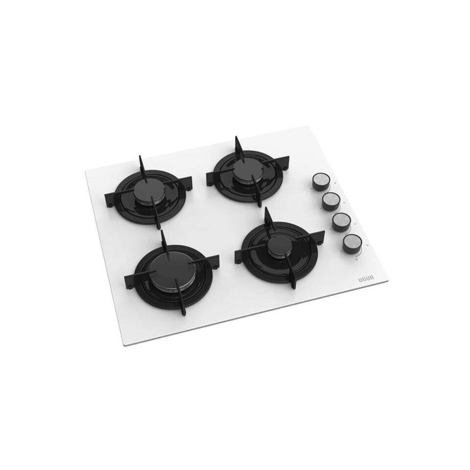 Uğur UAO 6040W0 BCY CSR1 Beyaz Cam Ankastre Ocak