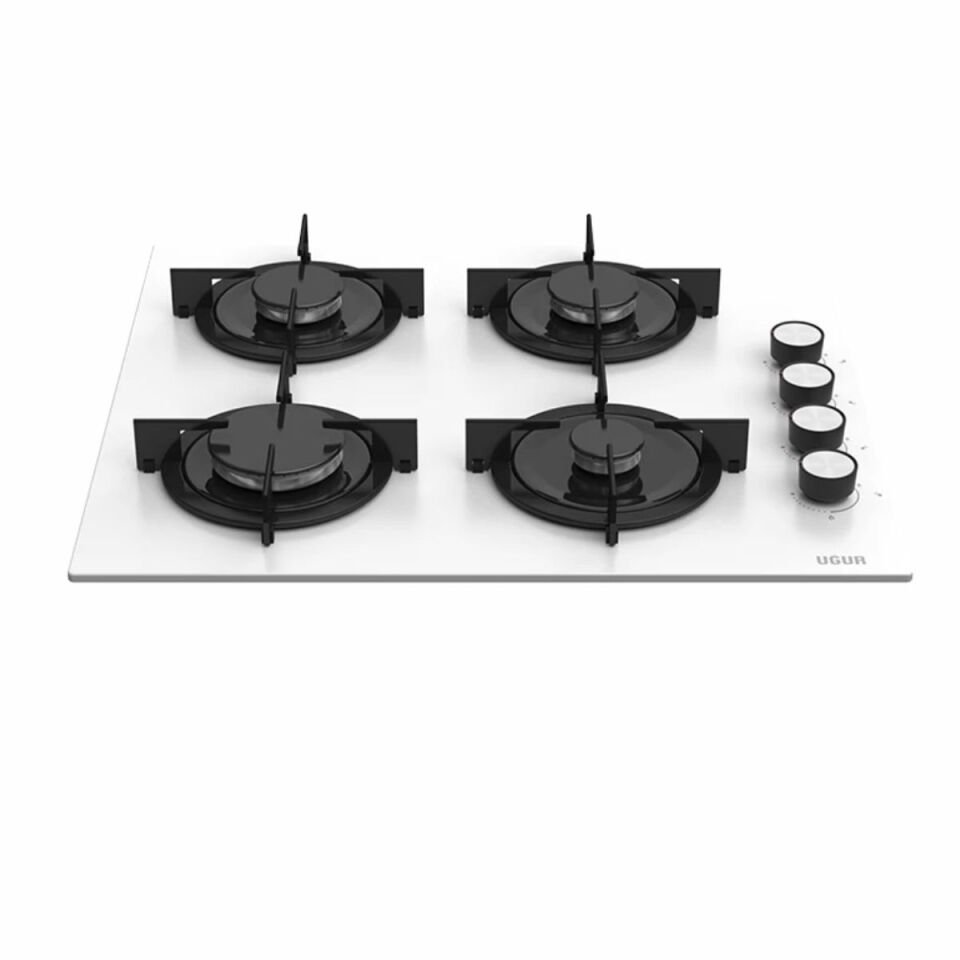 Uğur UAO 6040W0 BCY CSR1 Beyaz Cam Ankastre Ocak