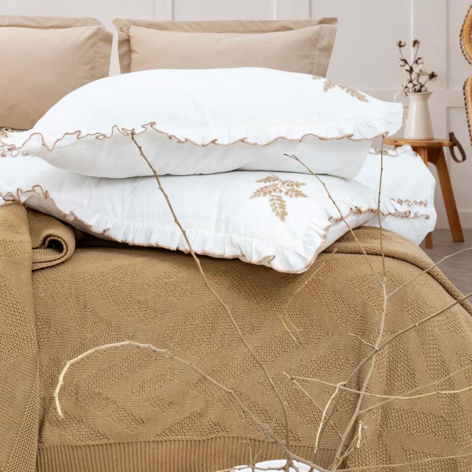 Schafer Home Nicole Çift Kişilik Nevresim Takımı 7-Ekru