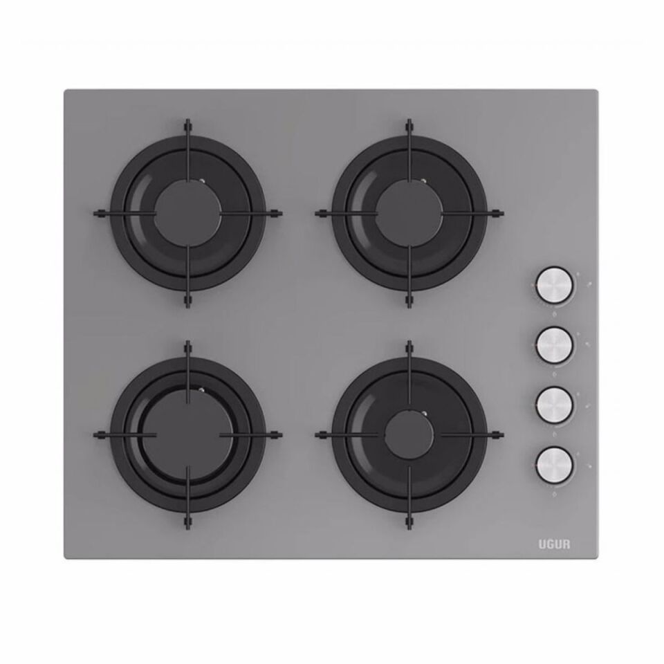 Uğur UAO 6040W0 GCY CSR1 Gri Cam Ankastre Ocak