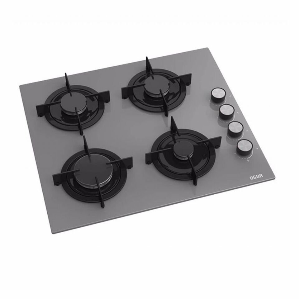 Uğur UAO 6040W0 GCY CSR1 Gri Cam Ankastre Ocak
