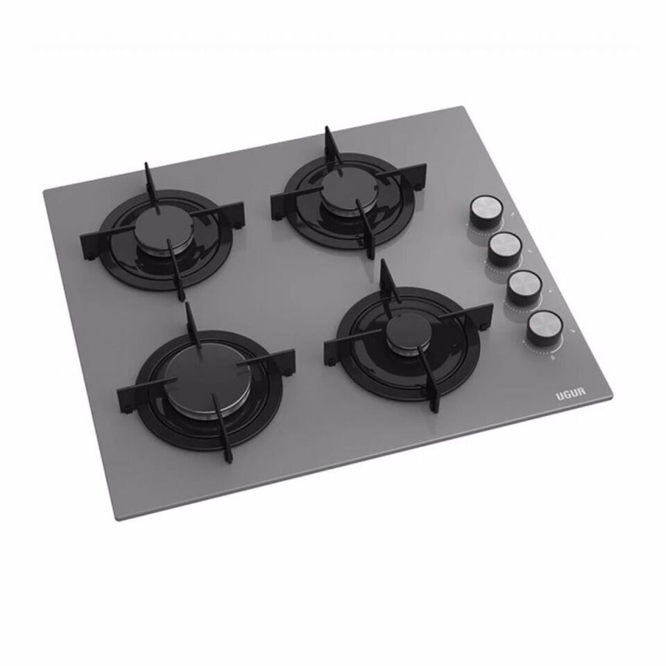 Uğur UAO 6040W0 GCY CSR1 Gri Cam Ankastre Ocak