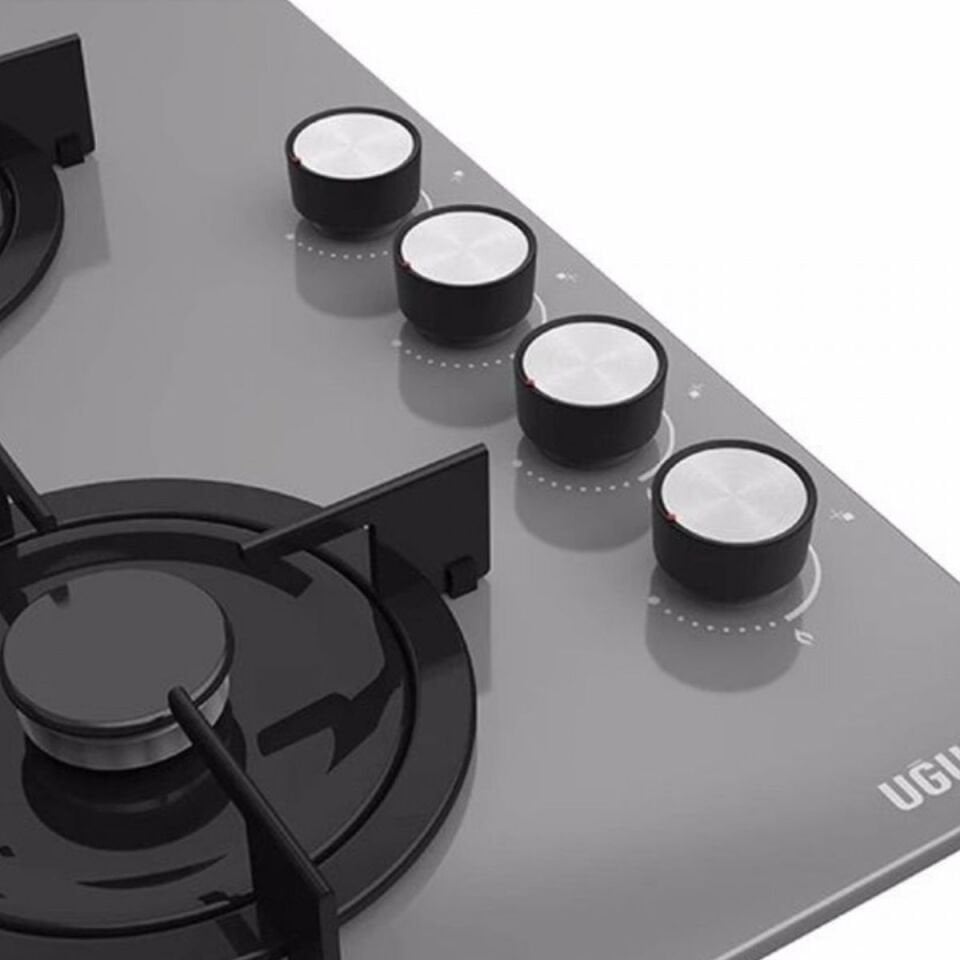 Uğur UAO 6040W0 GCY CSR1 Gri Cam Ankastre Ocak