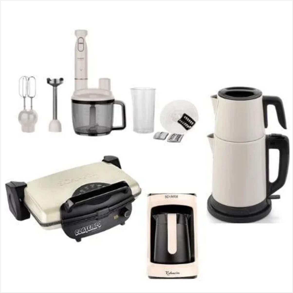 Schafer Kea Elektro Mega Ev Aletleri 4 Lü Set-Krem02