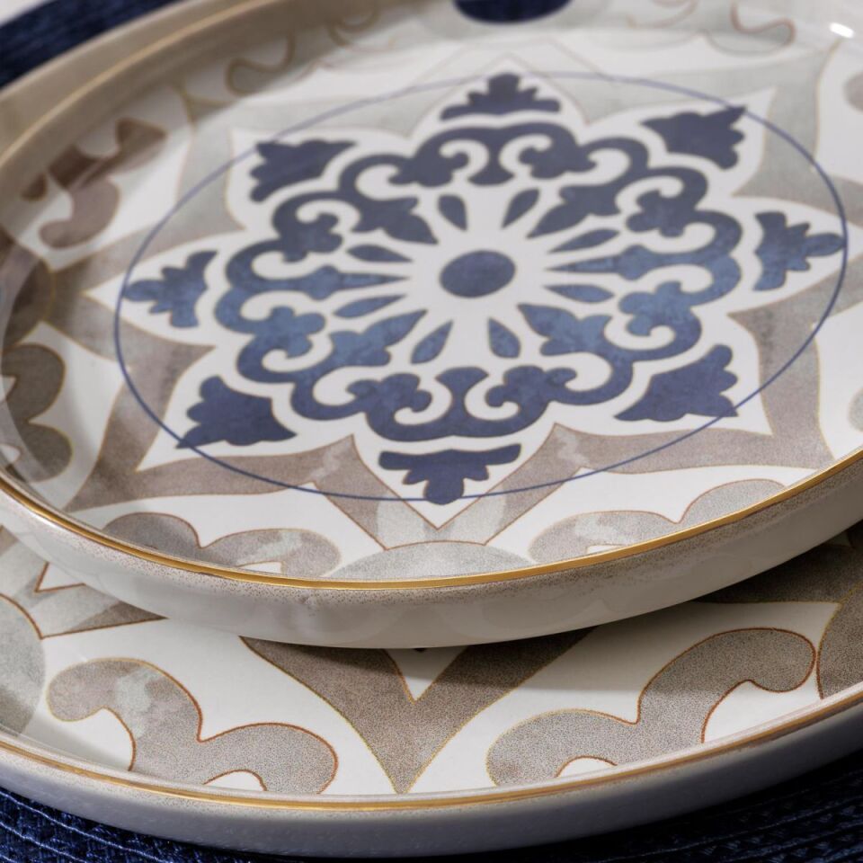 Schafer Martha Seramik Yemek Takımı 38 Parça-Mavi