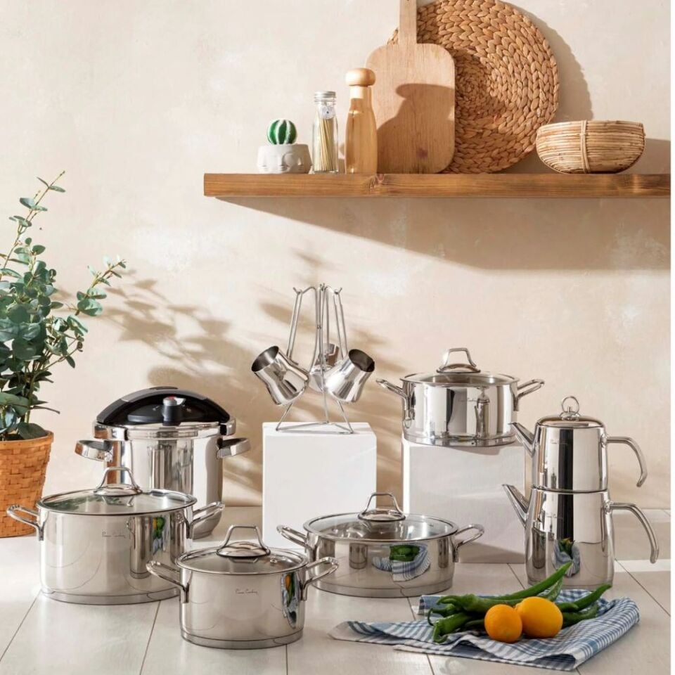 Pierre Cardin Jupiter 17 Parça Tencere Seti