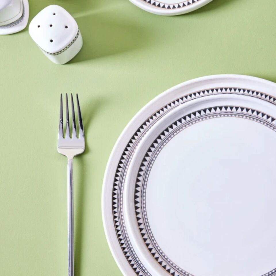 Karaca Stream Bone Monde 59 Parça 12 Kişilik Yemek Takımı Siyah