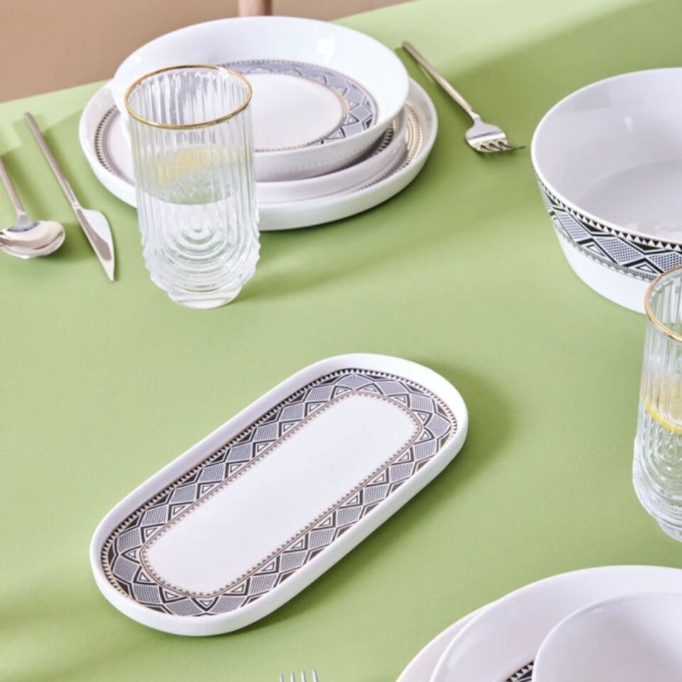 Karaca Stream Bone Monde 59 Parça 12 Kişilik Yemek Takımı Siyah