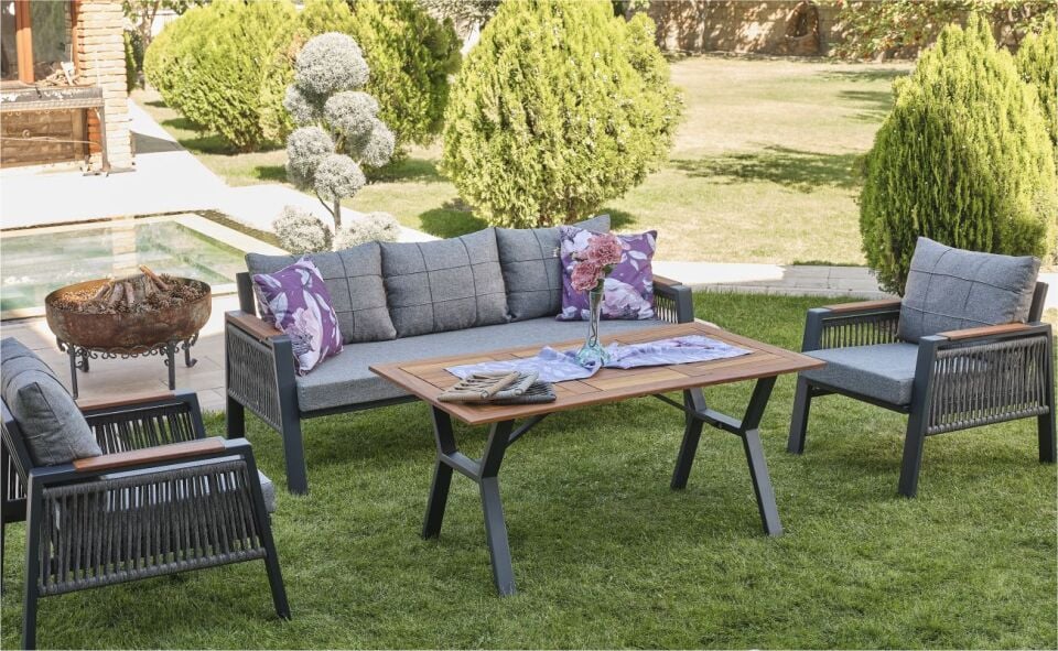 Terazzi Efes Plus 80X140 Bahçe Oturma Grubu