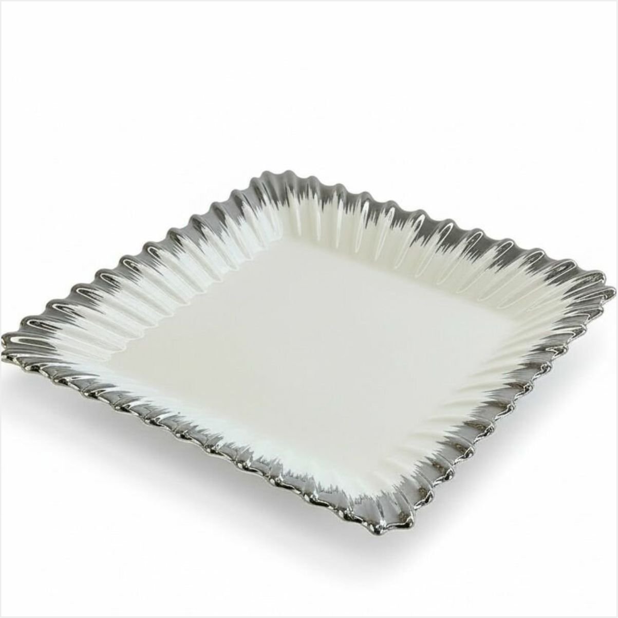 REKABET GBS 013 LINE SILVER KARE SUNUM TABAK 27 CM