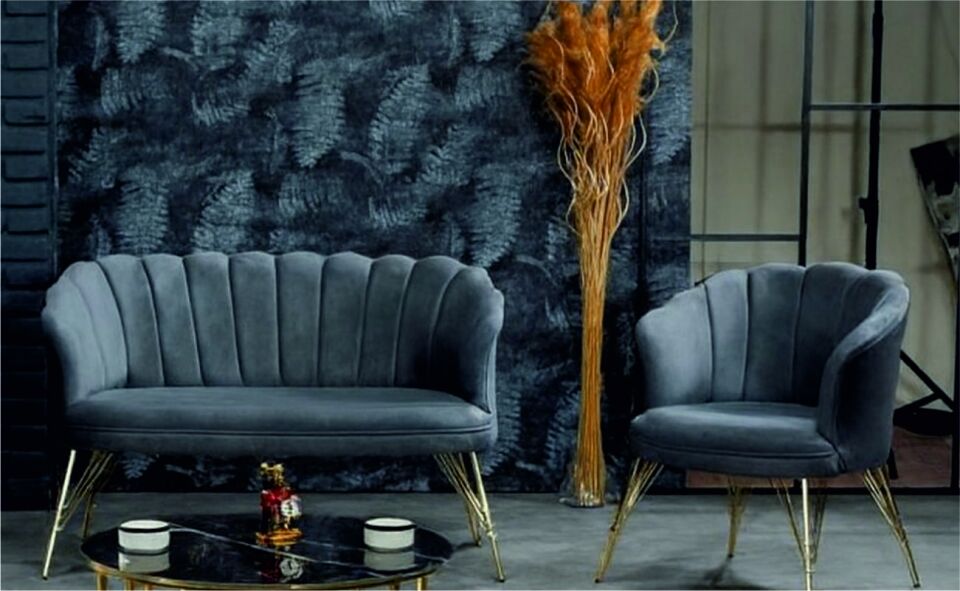 Azra Papatya Çay Seti 2+1+1 Baybface 20 Gri