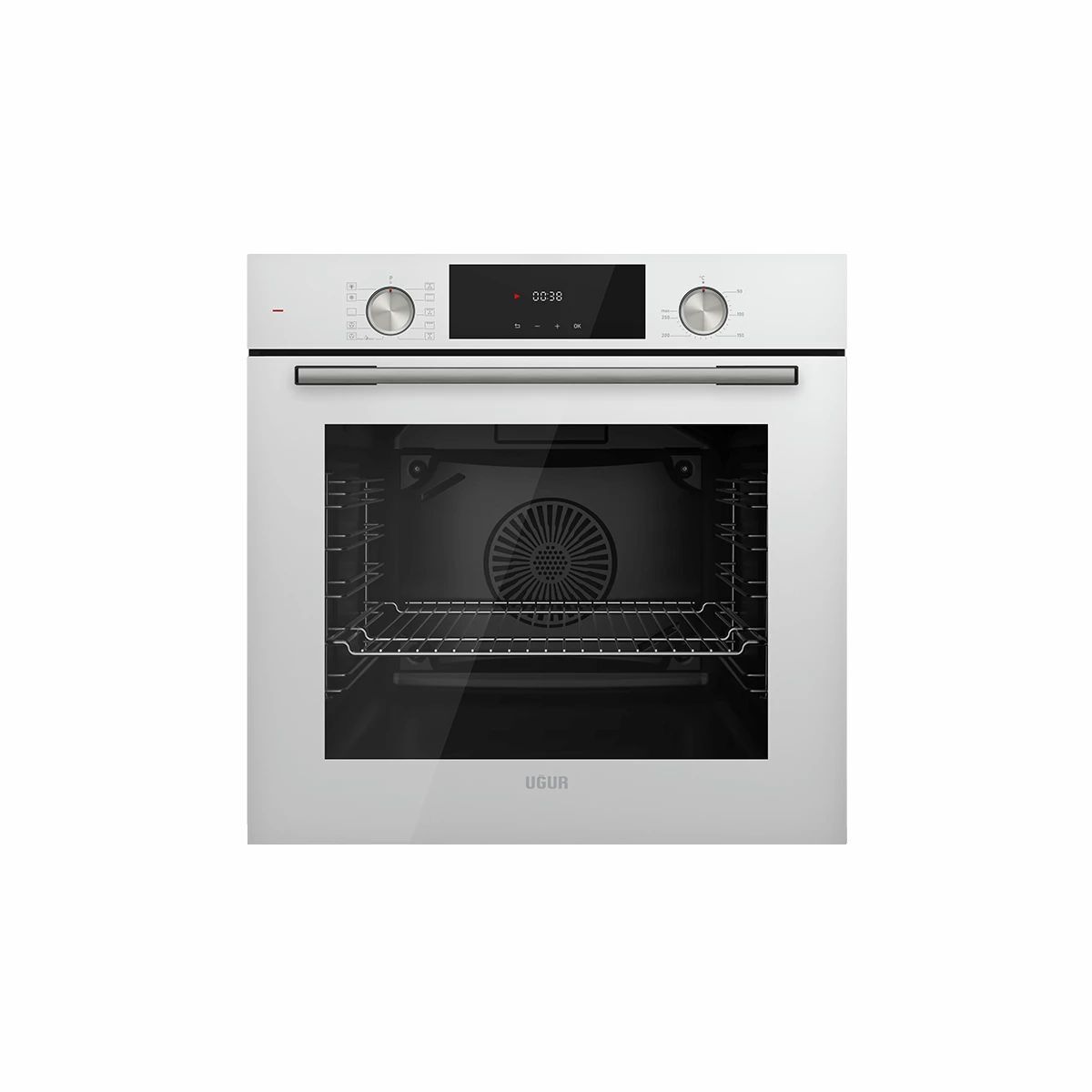 Uğur UAF 6011D BCPET Fry Art Beyaz Ankastre Fırın