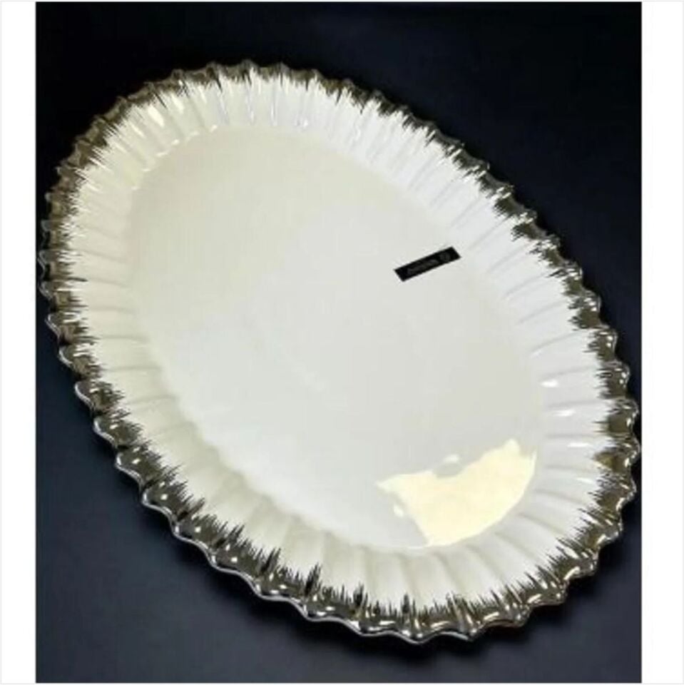 REKABET GBS 011 LINE SILVER OVAL SUNUM TABAK 39*27