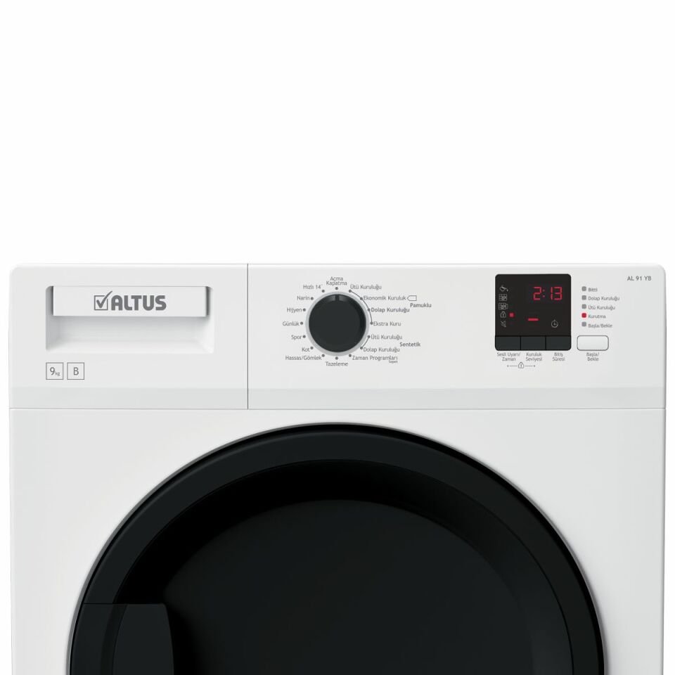 Altus AL 91 YB B Enerji 9 kg Çamaşır Kurutma Makinesi